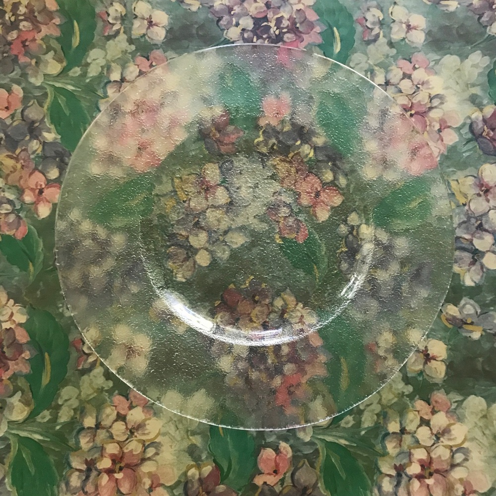 Frosted Glass Serving Plate